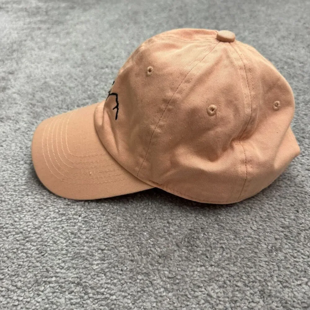 Elkod Mountain Range Embroidered Dad Hat Cap Peach One Size Fits All Outdoor